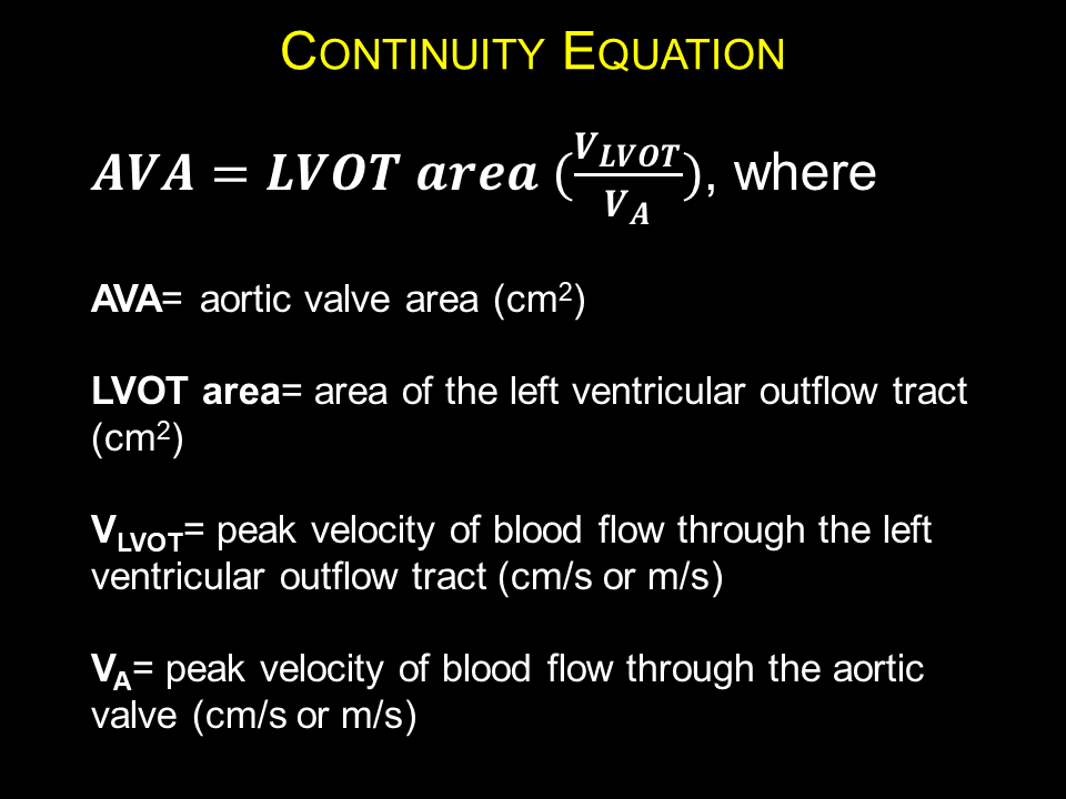 Aortic Stenosis Cardiac Mri Are Obtained The Continuity Equation May Be Employed